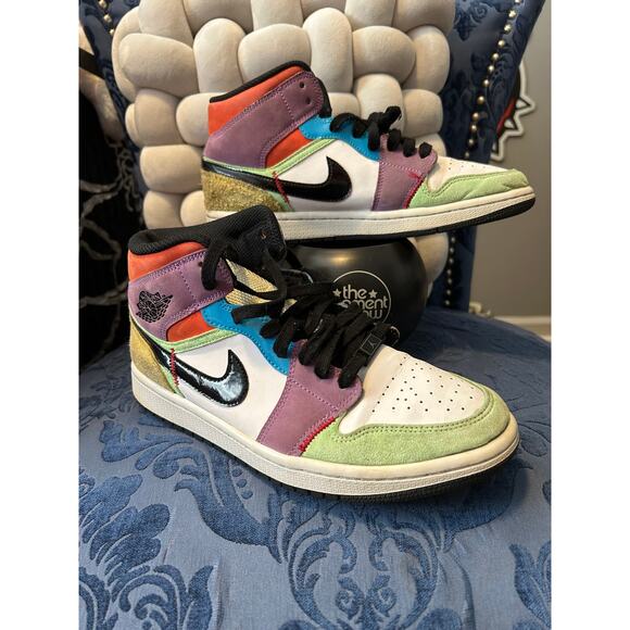 Jordan 1 SE Mid Lightbulb size 8.5/EU 40 - Picture 1 of 5